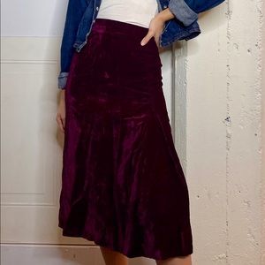 Vintage | Velvet midi skirt